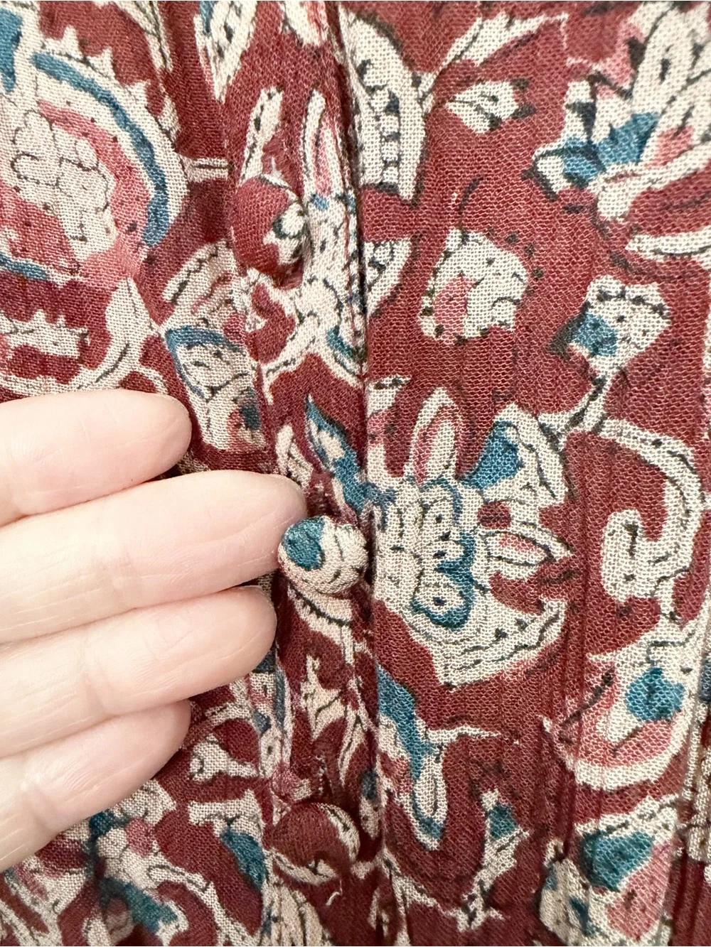 Faherty Montara Blouson Boho Floral Paisley Smocked Waist Mini Dress Size XS